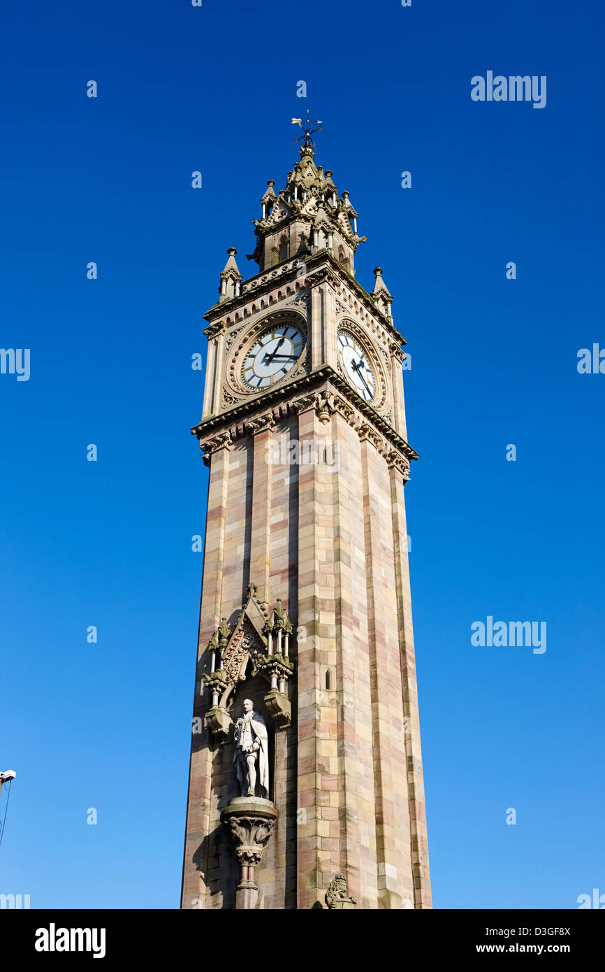 the albert memorial clock with prince albert statue Belfast Northern