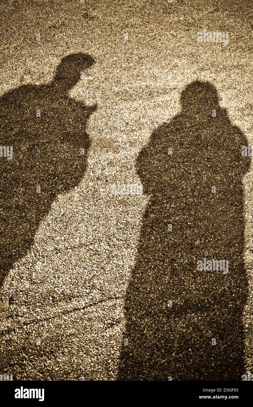 Shadow of Two People Stock Photo - Alamy