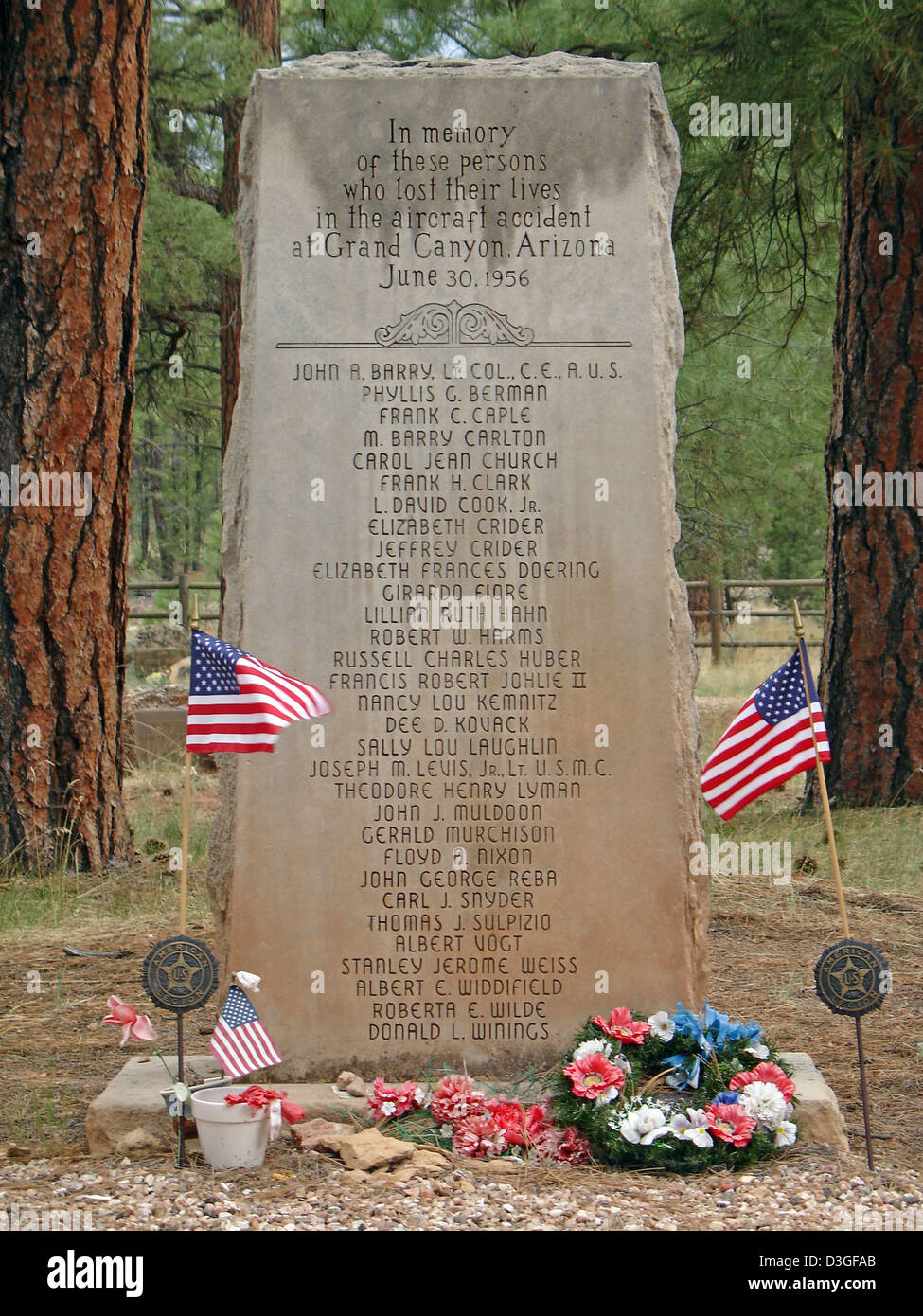 Grand Canyon National Park UAL Memorial (1956 Air Crash) 9696 Stock