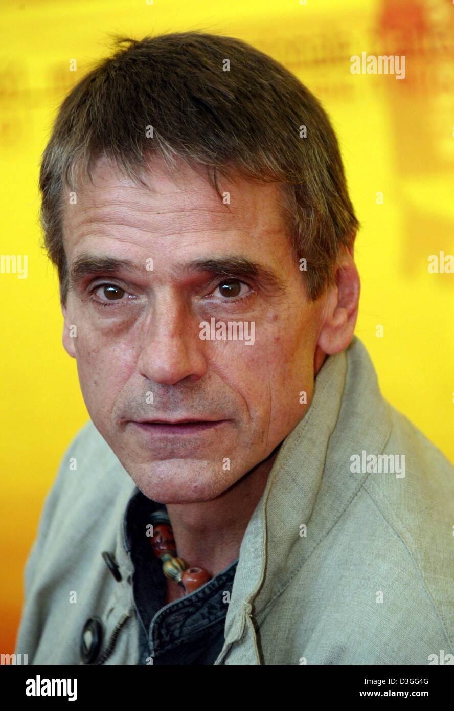 (dpa) - British actor Jeremy Irons pictured during a press conference for his film 'The Merchant of Venice', which runs out of competition at the 61st Venice Film Festival, Italy, 4 September 2004. Stock Photo
