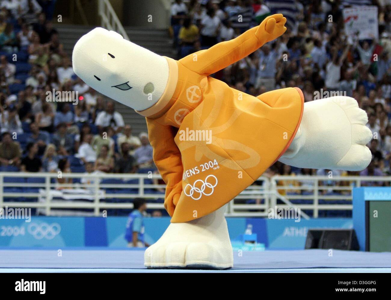 (dpa) Athena, one of the two official mascots of the Athens 2004