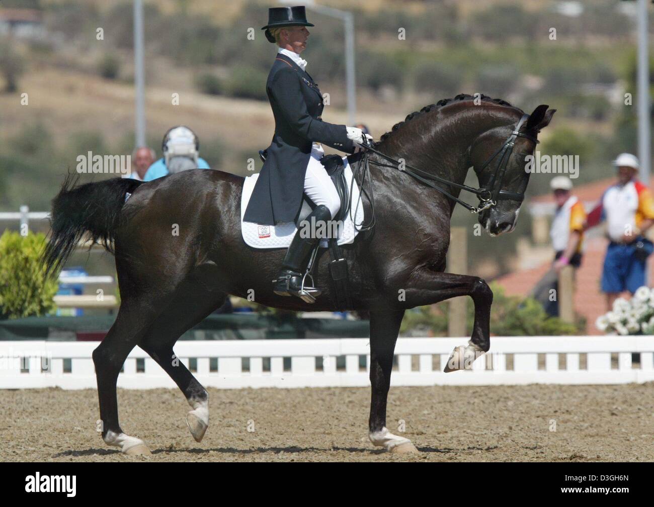 Dpa Anky Van Grunsven From The Netherlands On Her Mount Salinero Rides The Mixed Individual Dressage Grand Prix Special At The Markopoulo Olympic Equestrian Centre During The Athens 2004 Olympic Games