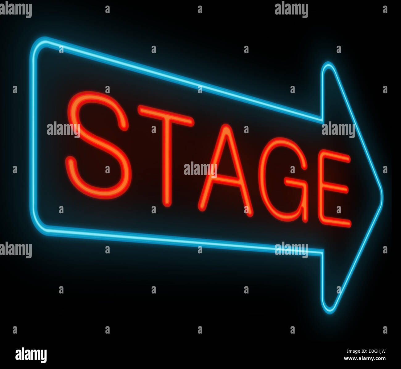 Stage sign. Stock Photo