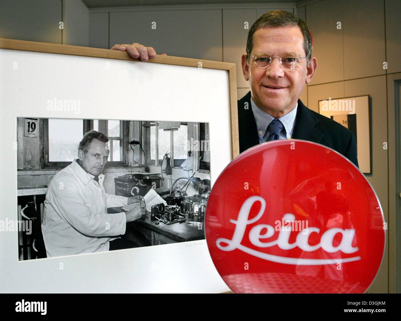 (dpa) HannsPeter Cohn, chairman of German camera maker Leica, stands