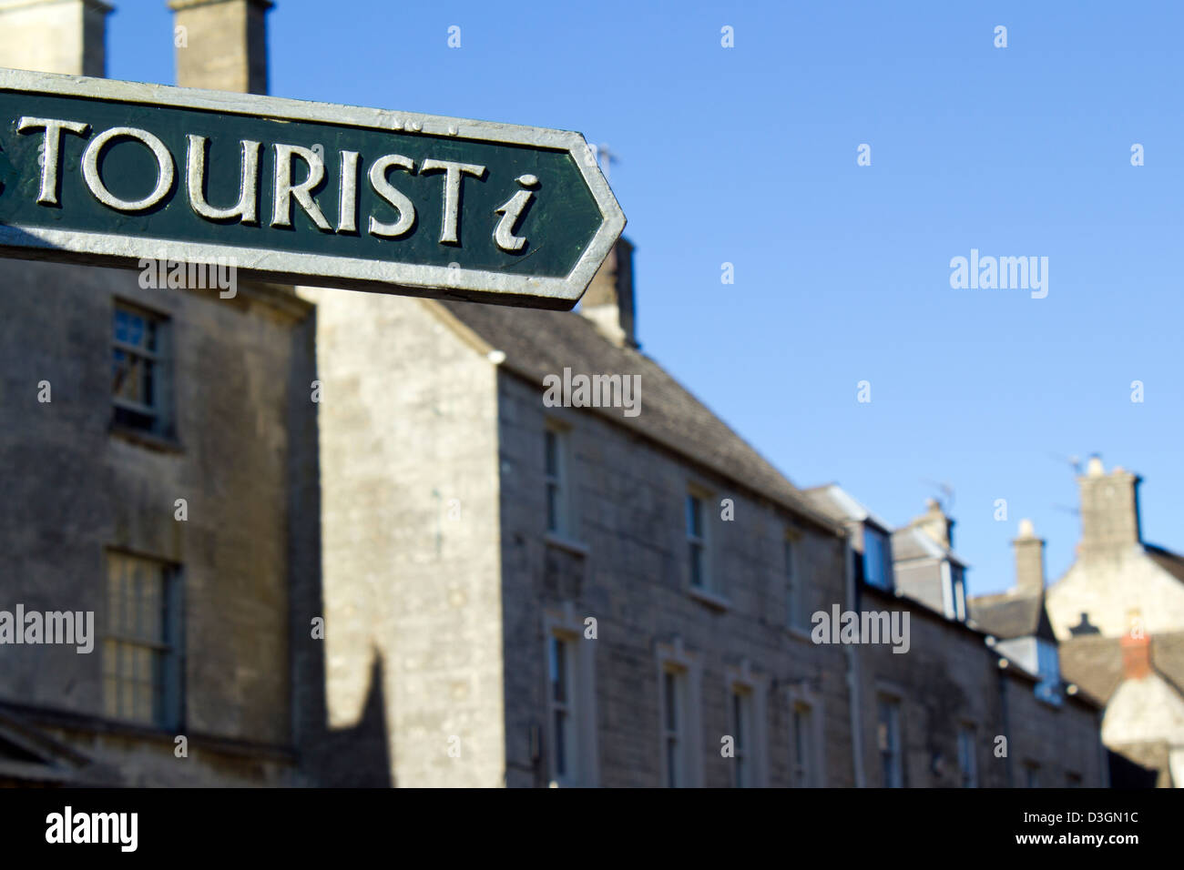 Tourist information sign in Painswick, Gloucestershire, UK. The