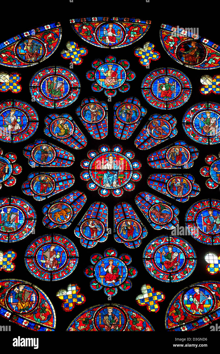 Chartres Cathedral Rose Window Stock Photos Chartres