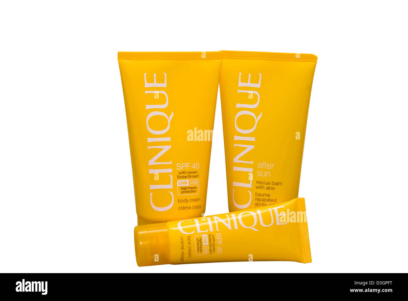 Bottles Of Clinique Skin Care Products Stock Photo