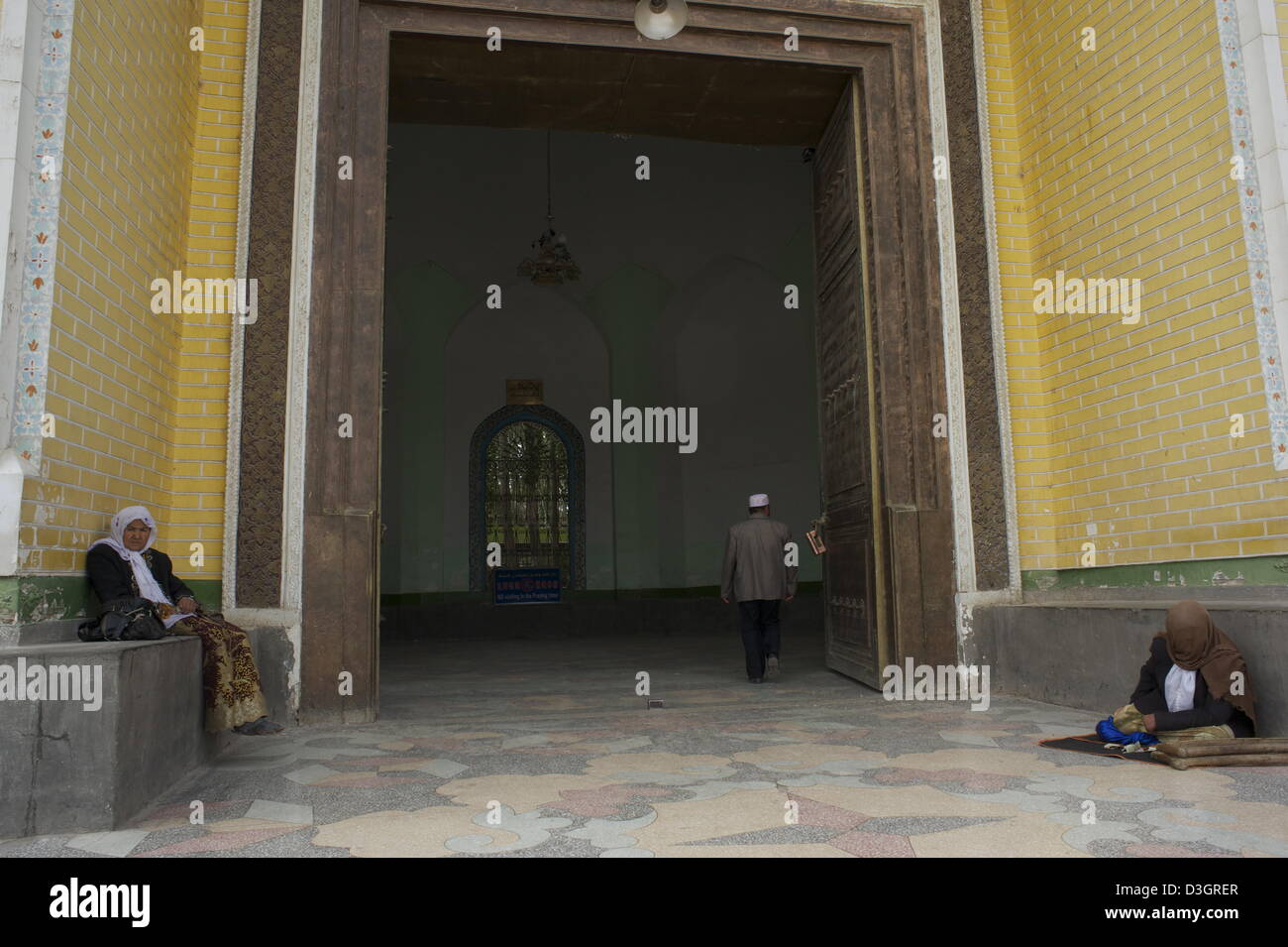 id kah mosque in the old town in kashgar Stock Photo