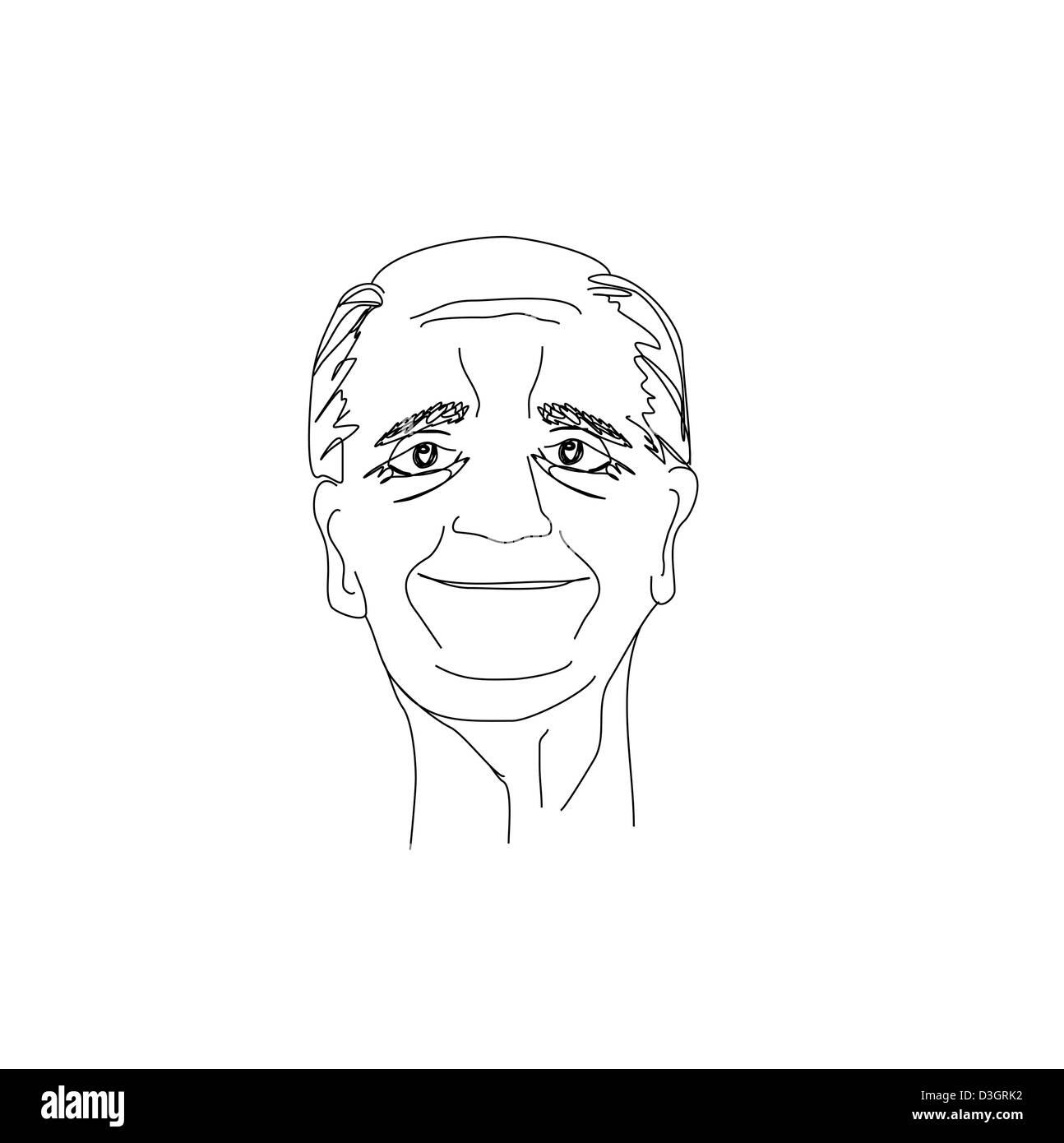 Grandfather clipart old man Black and White Stock Photos & Images - Alamy