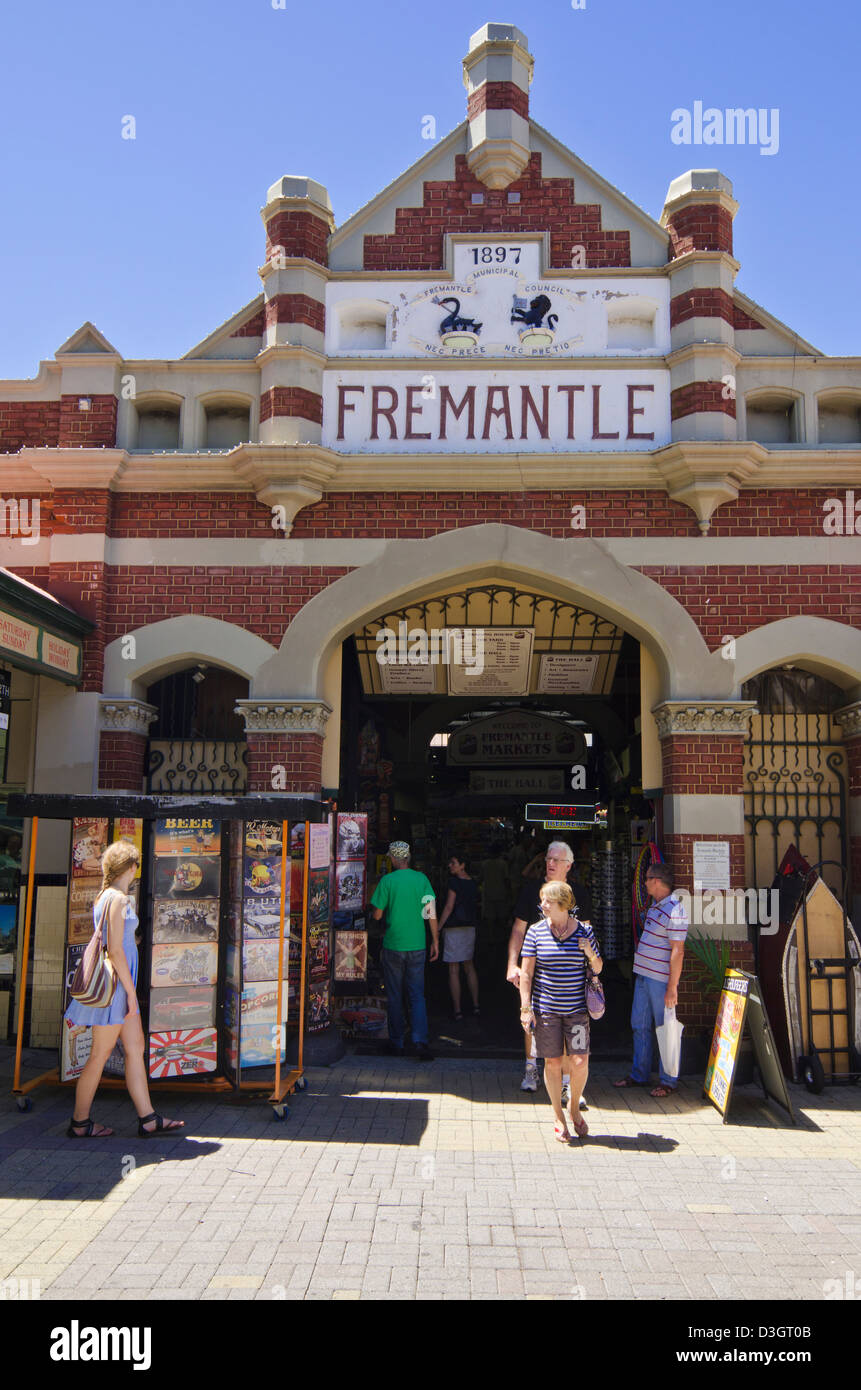 Fremantle Market facade, Fremantle, Western Australia Stock Photo