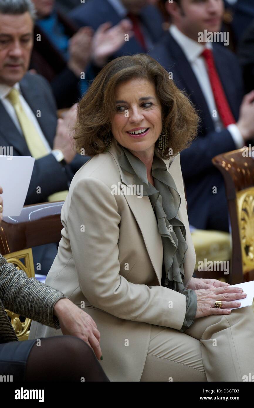 Madrid, Spain. 19th February 2013. Ana Botella, Madrid's Major, attends