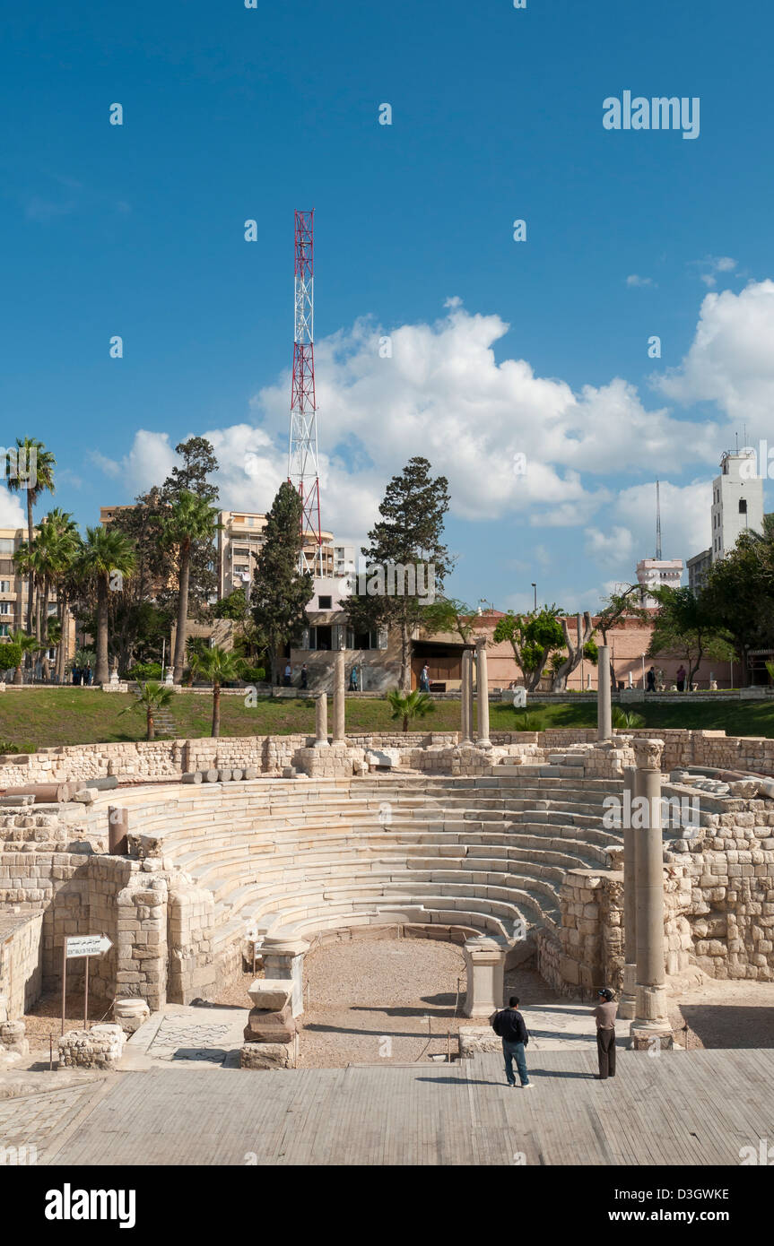 Ancient Roman Amphitheatre in Alexandria, Egypt Stock Photo Alamy