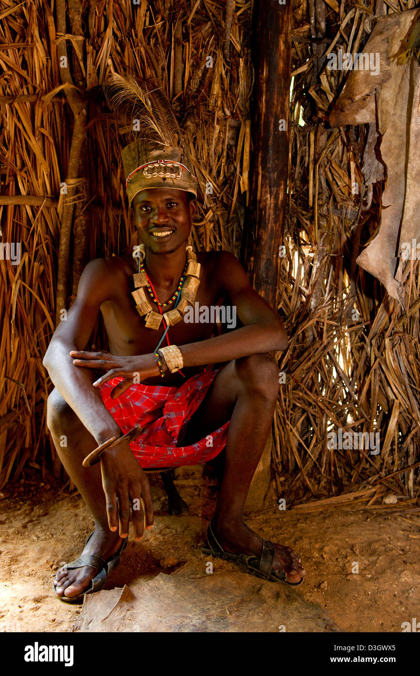 Elmolo Man In His Hut Ngomongo Village Kenya Stock Photo Alamy It is situated in a former coral limestone quarry, and the aim of its. alamy