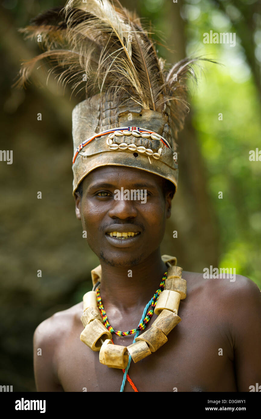 Elmolo man, Ngomongo Village, Kenya Stock Photo