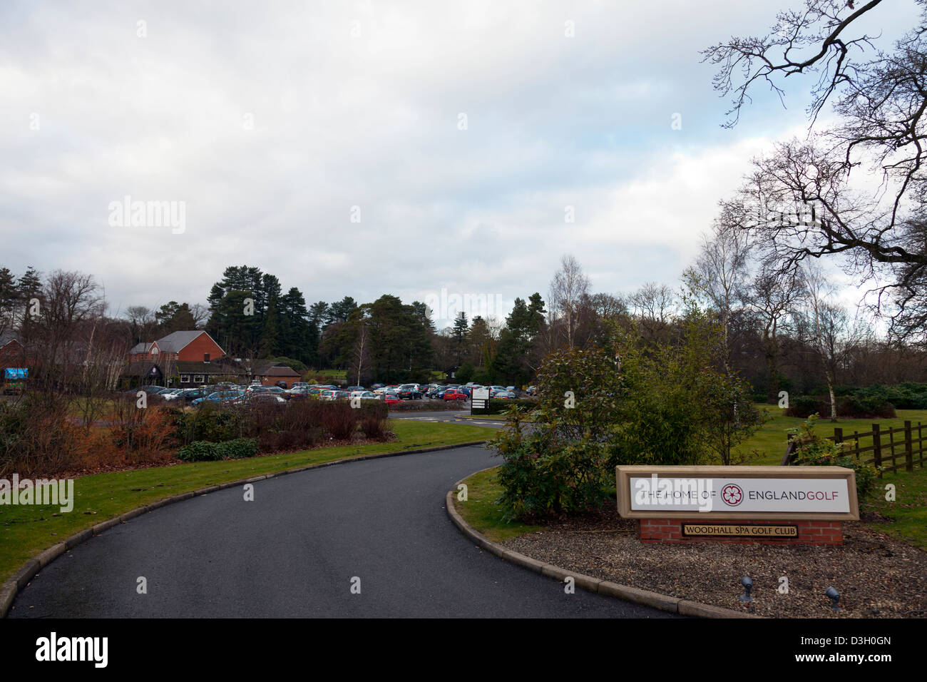 Entrance to the The Woodhall Spa Golf Club Lincolnshire UK England