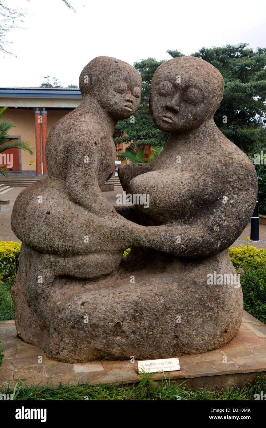 Statue, Nairobi National Museum, Nairobi, Kenya Stock Photo