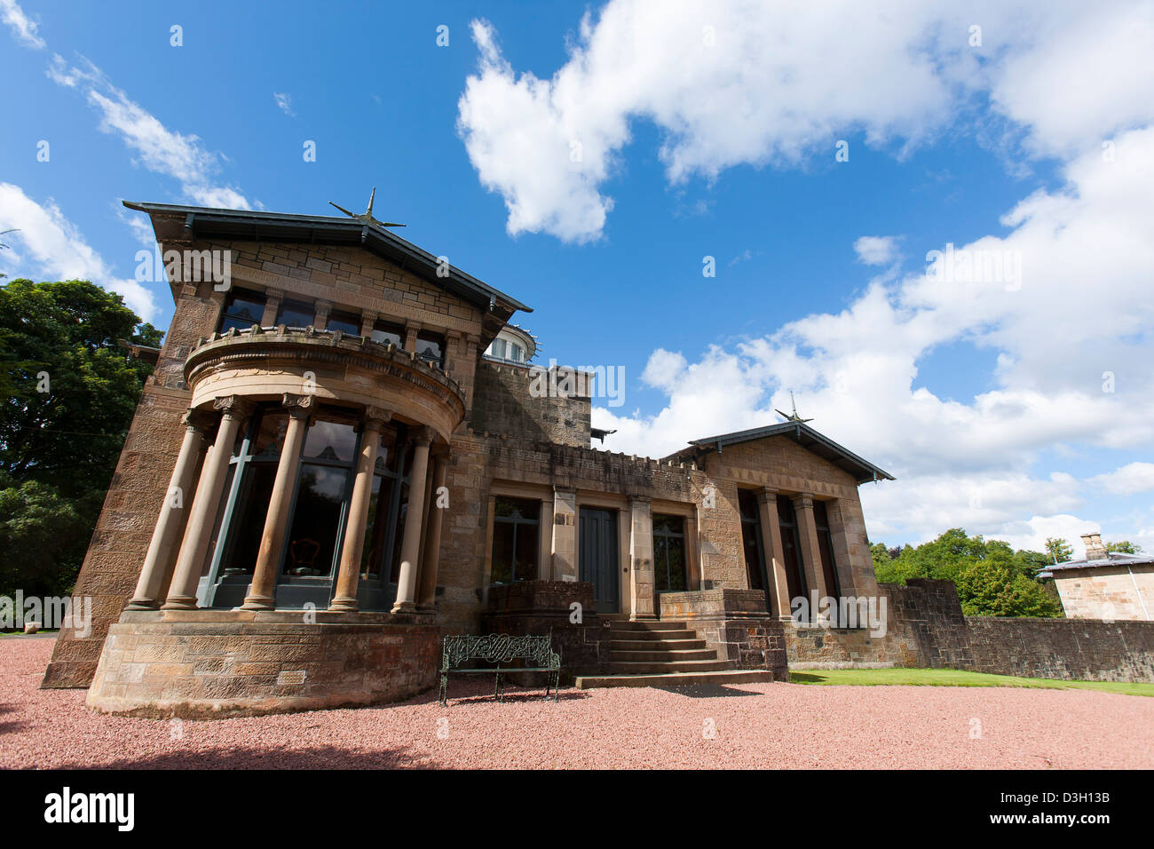 The exterior of Holmwood house in Glasgow Scotland, designed by famous Scots architect Alexander