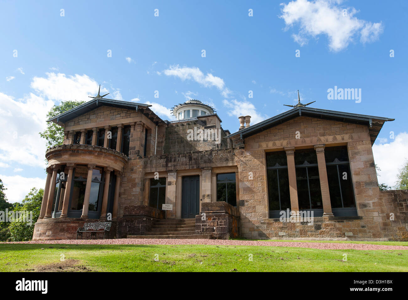 The exterior of Holmwood house in Glasgow Scotland, designed by famous Scots architect Alexander