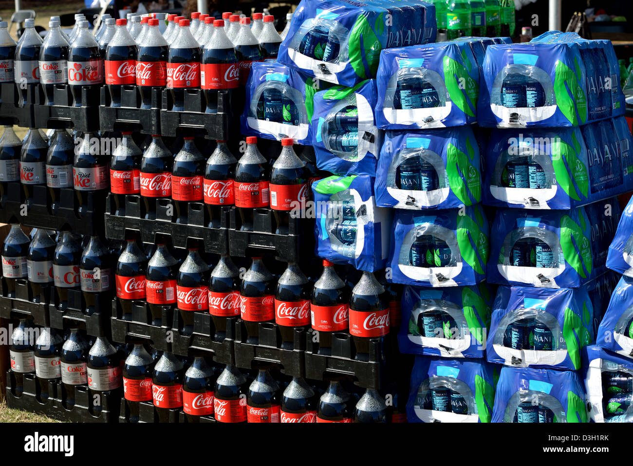 Soft drinks & bottled water Stock Photo