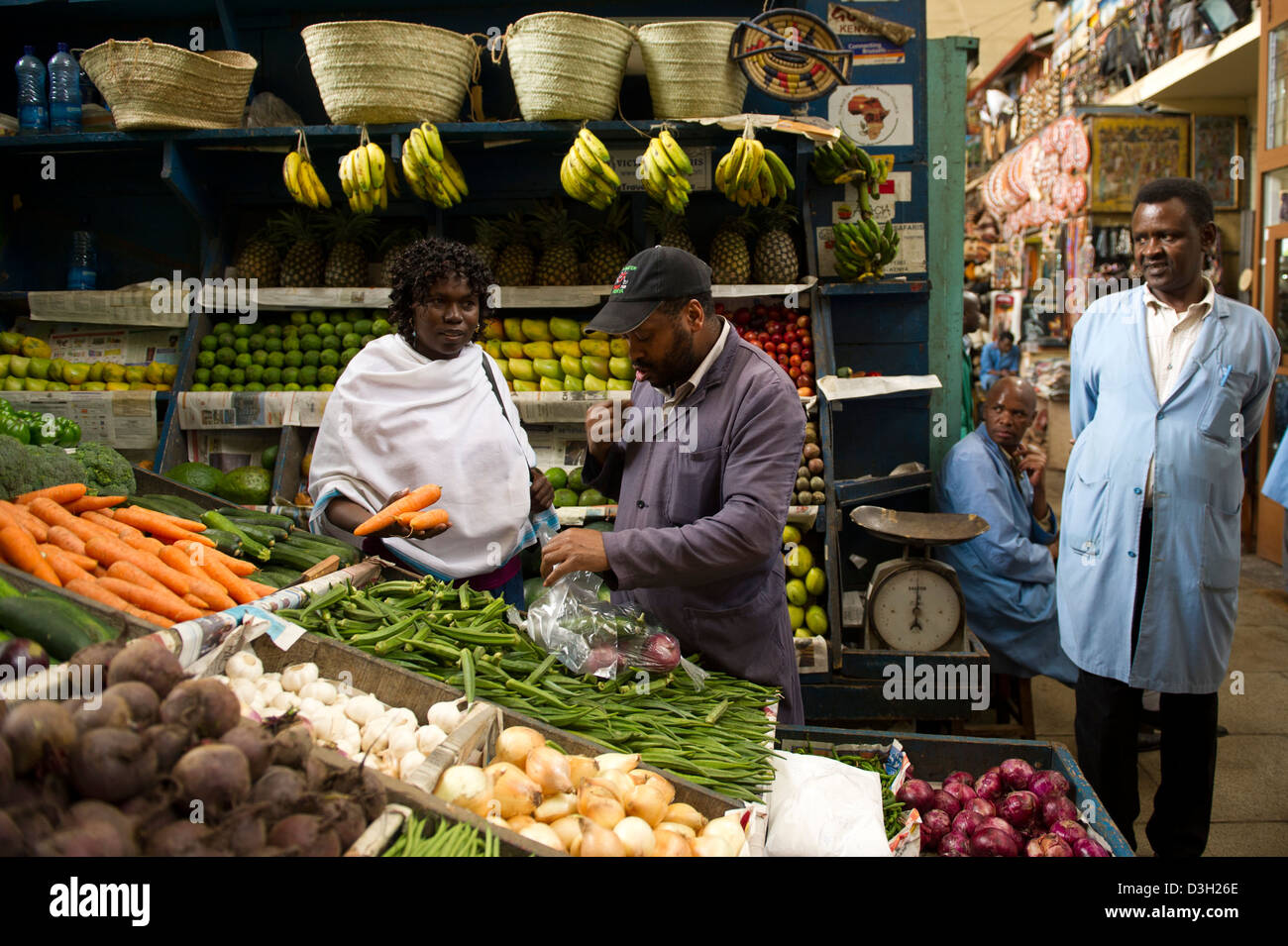 Vegetable shop, City market, Nairobi, Kenya Stock Photo Alamy