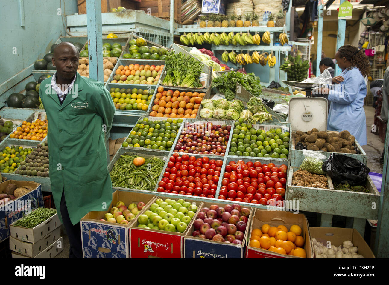 Vegetable shop, City market, Nairobi, Kenya Stock Photo Alamy