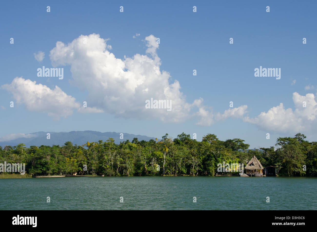 Guatemala, Rio Dulce National Park. Rio Dulce (Sweet River) runs from
