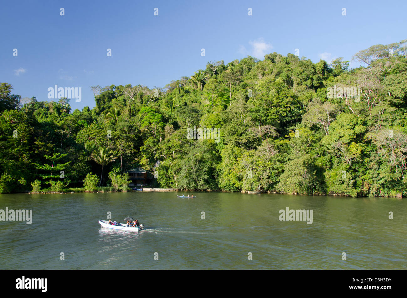 Guatemala, Rio Dulce National Park. Rio Dulce (Sweet River) runs from