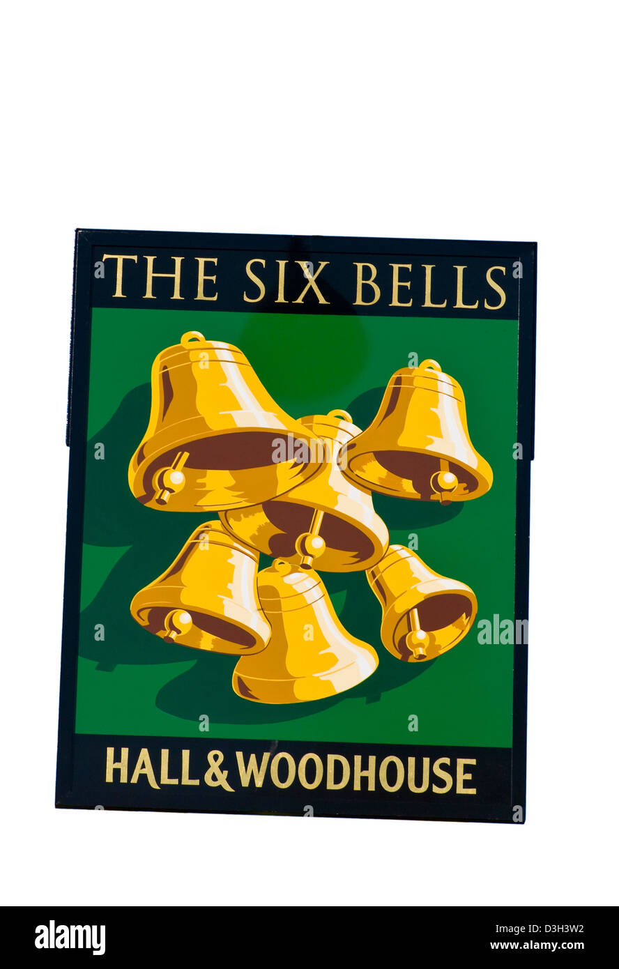 The Six Bells Pub Sign Stock Photo