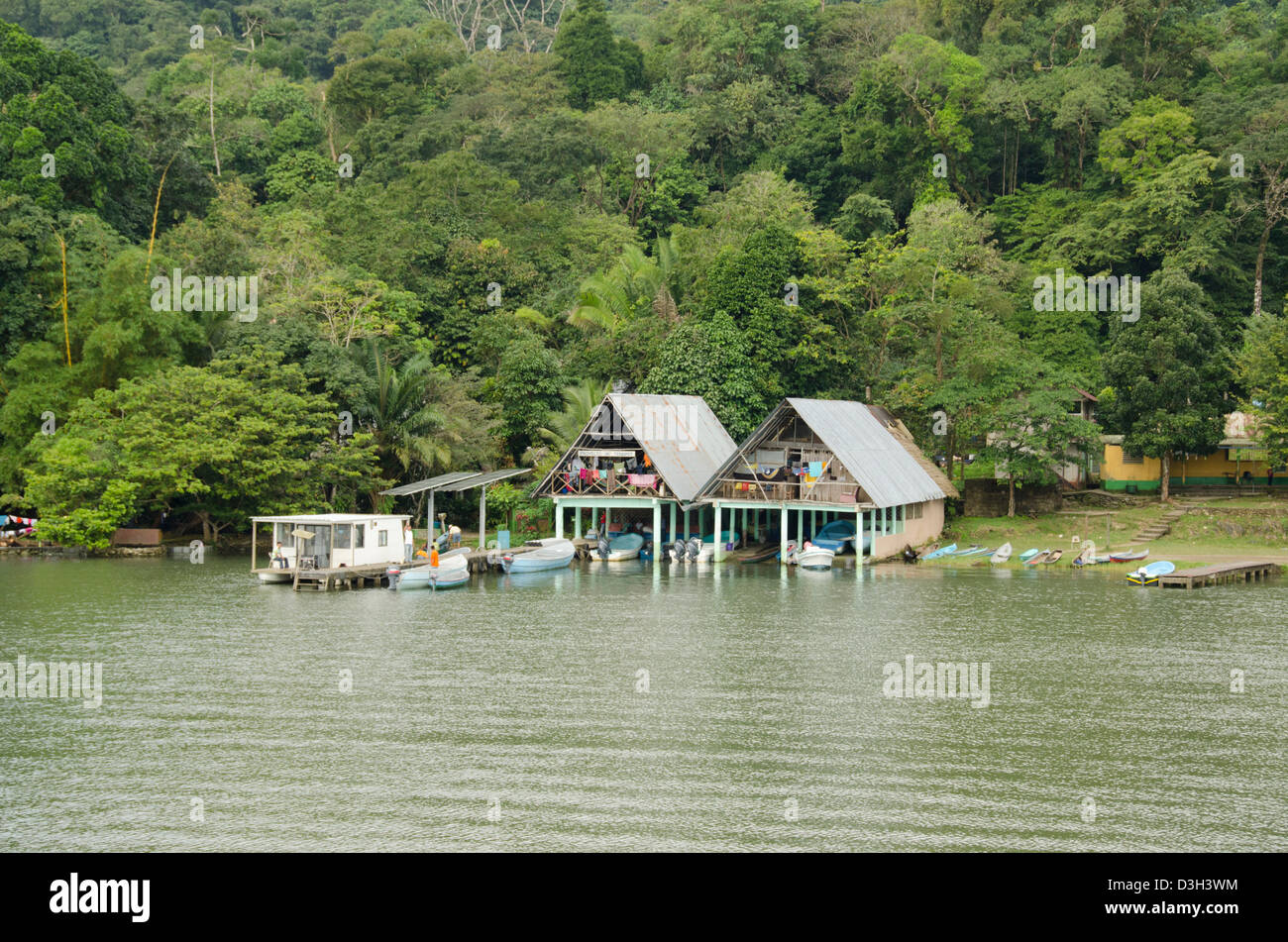 Guatemala, Rio Dulce National Park. Rio Dulce (Sweet River) runs from