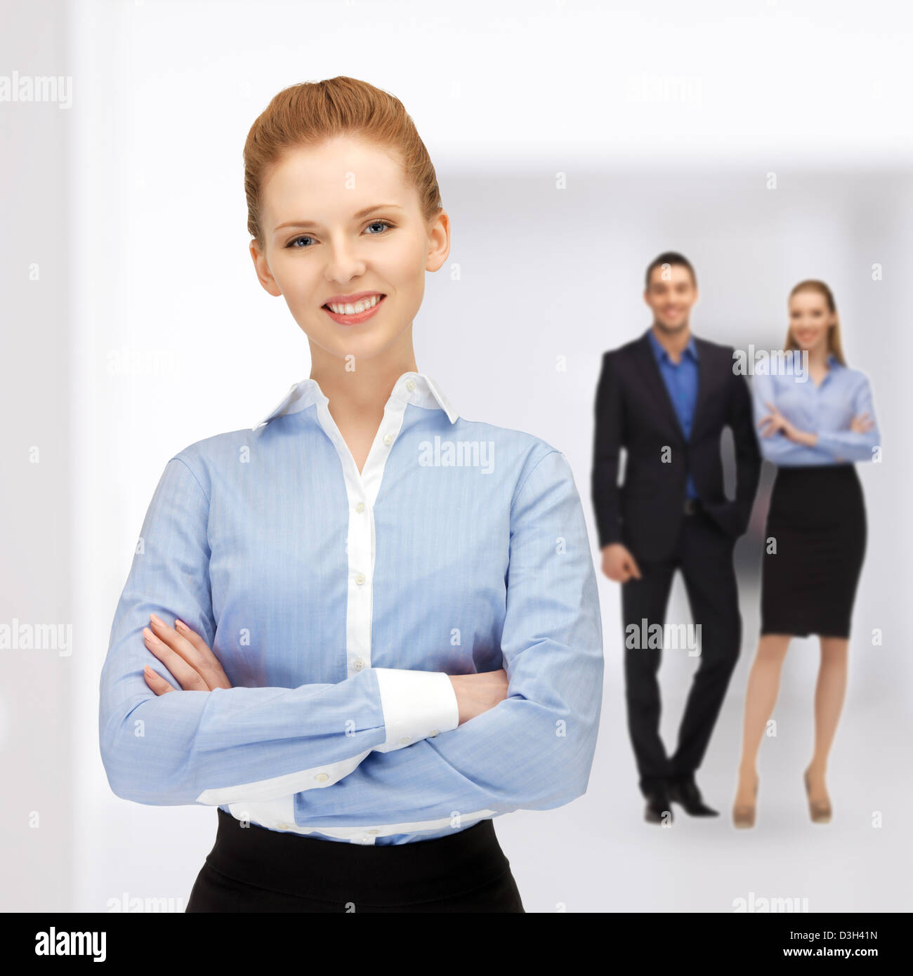 happy and smiling business team Stock Photo - Alamy
