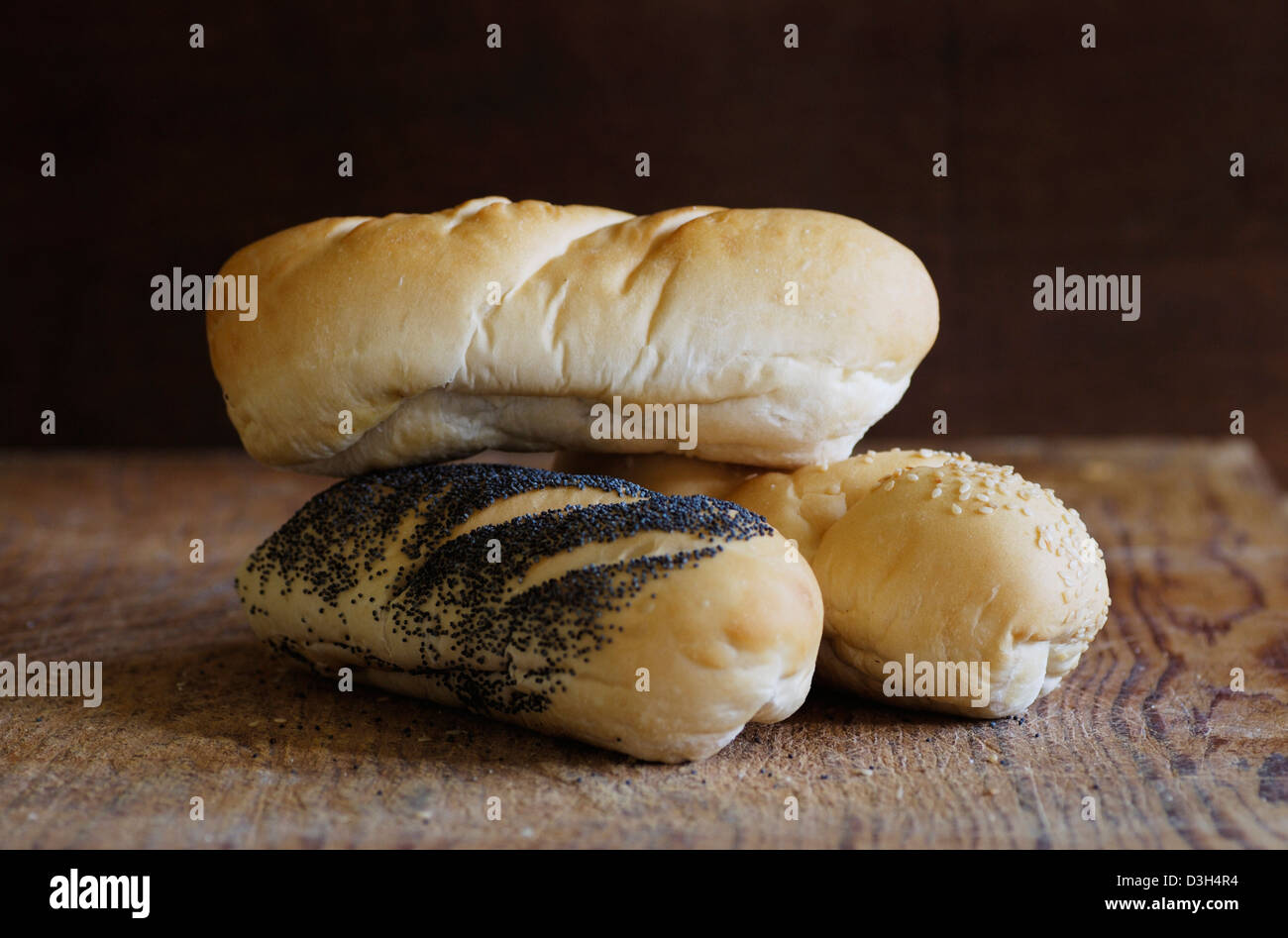 Artisan Bread Sandwich Bread Rolls, Sourdough, poppy seed, Sesame Seed