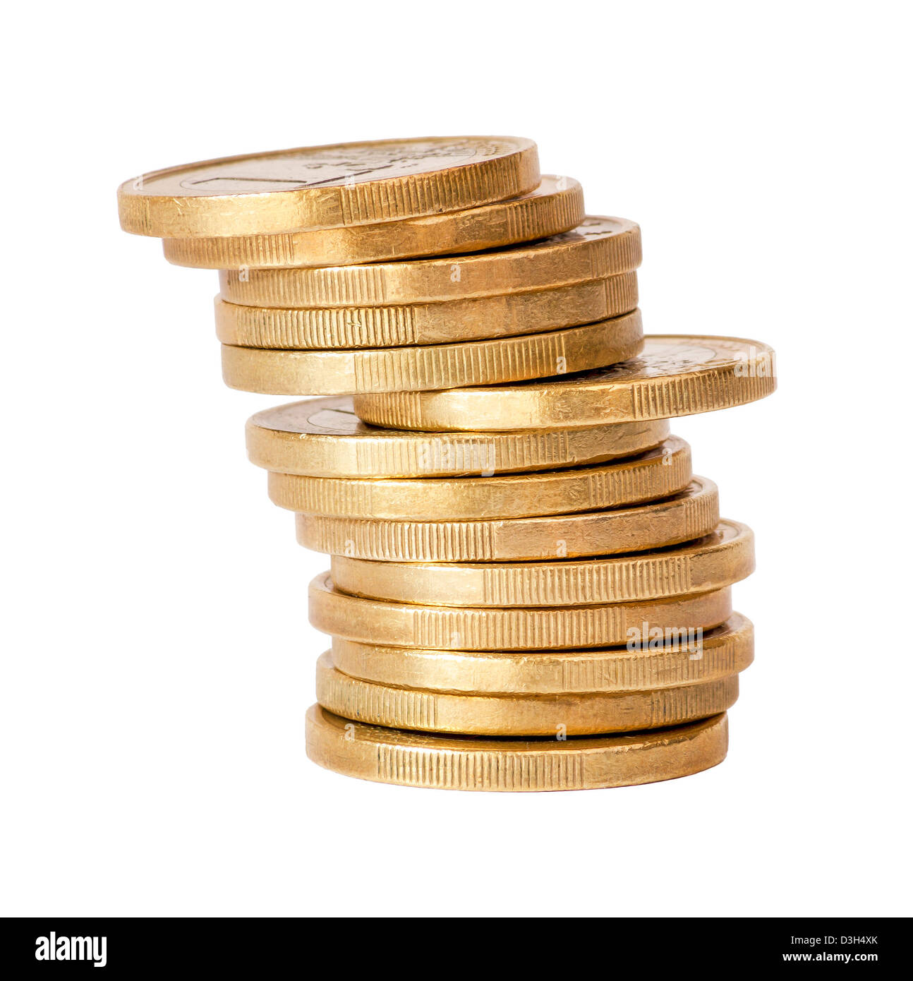 Pile of Euro coins isolated on a white background Stock Photo - Alamy