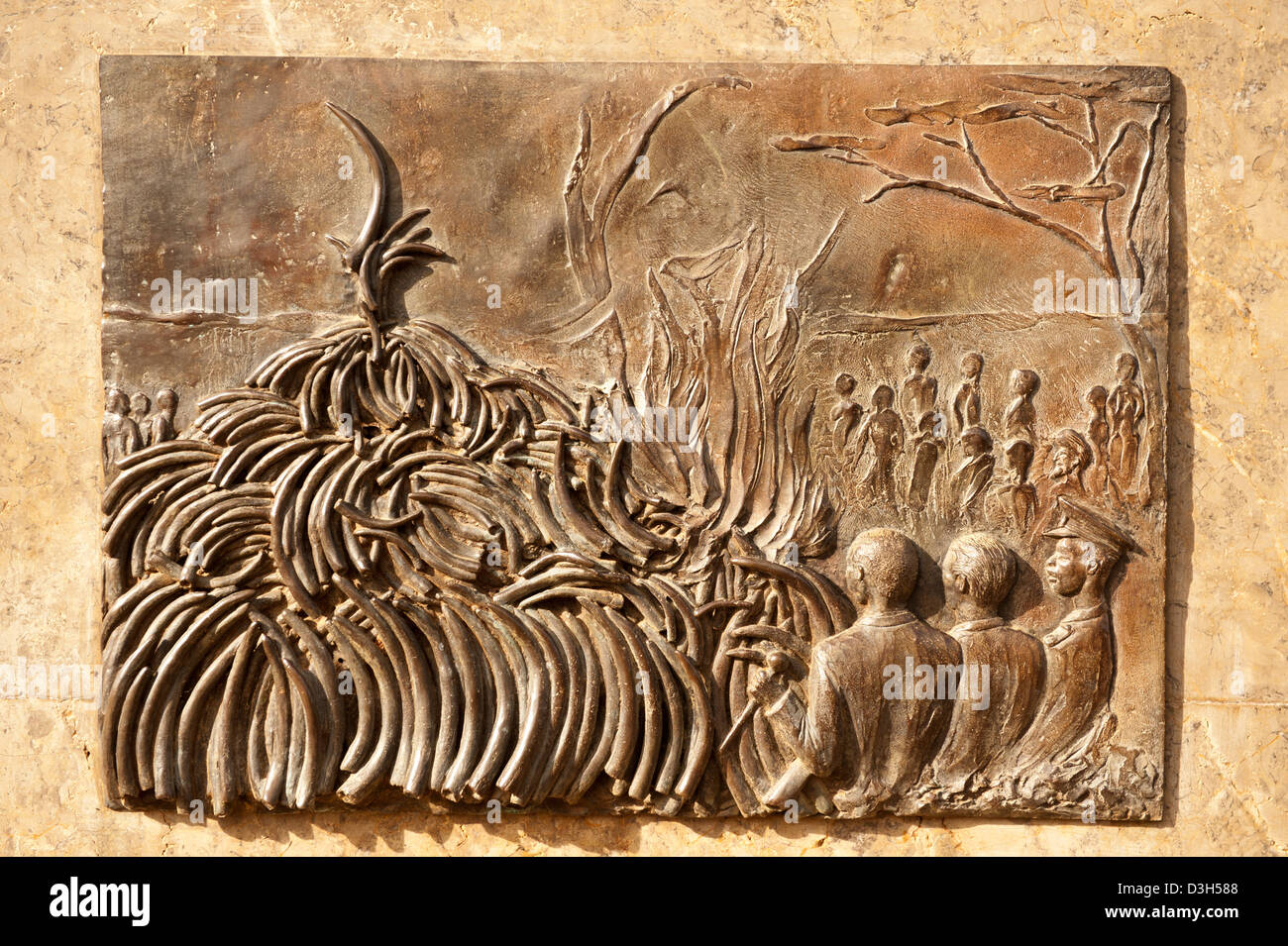 Ivory Buring Memorial at the Ivory Burning Site, Nairobi National Park, Nairobi ...