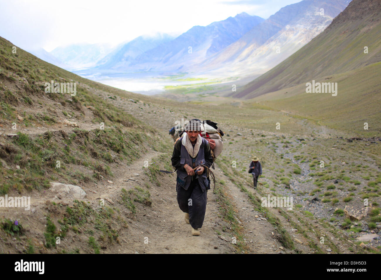 Walking into the Wakhan Corridor, Badakhshan, Afghanistan Stock Photo