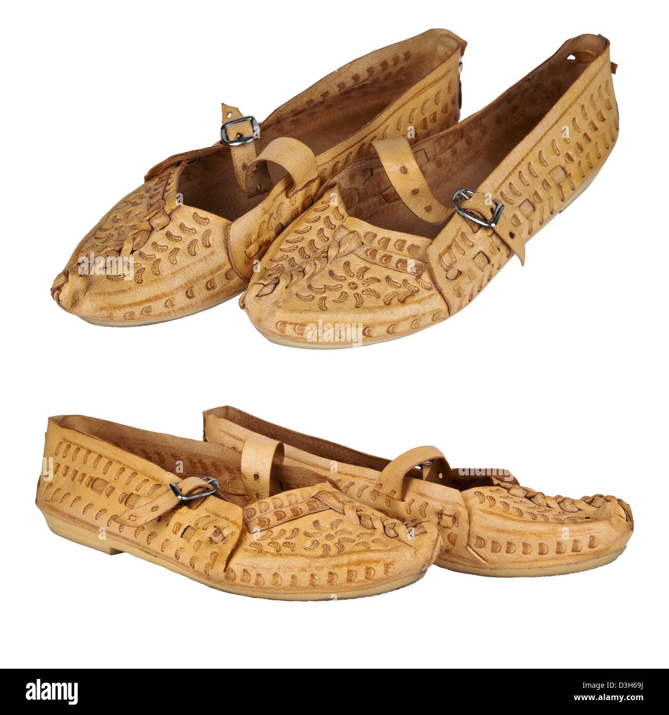 Leather shoes often worn by Polish highlanders Stock Photo Alamy