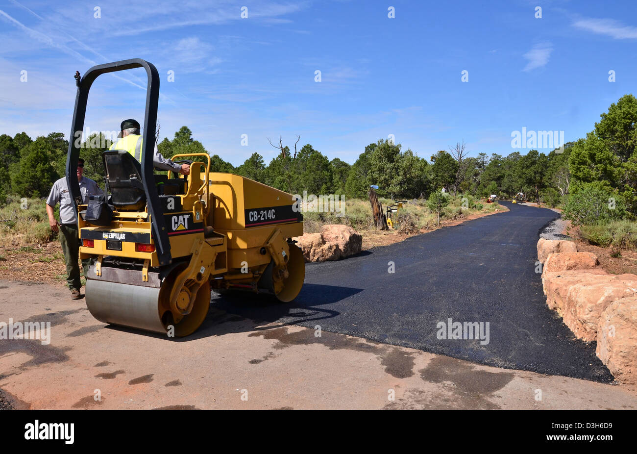 Construction crews are working on the South Rim Greenway Trail in Grand ...