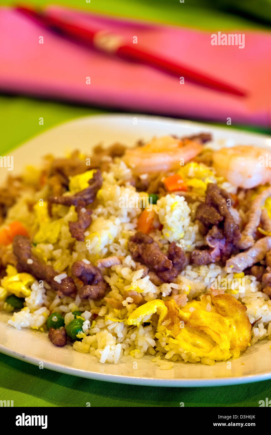 Combination Fried Rice Chinese food Stock Photo Alamy
