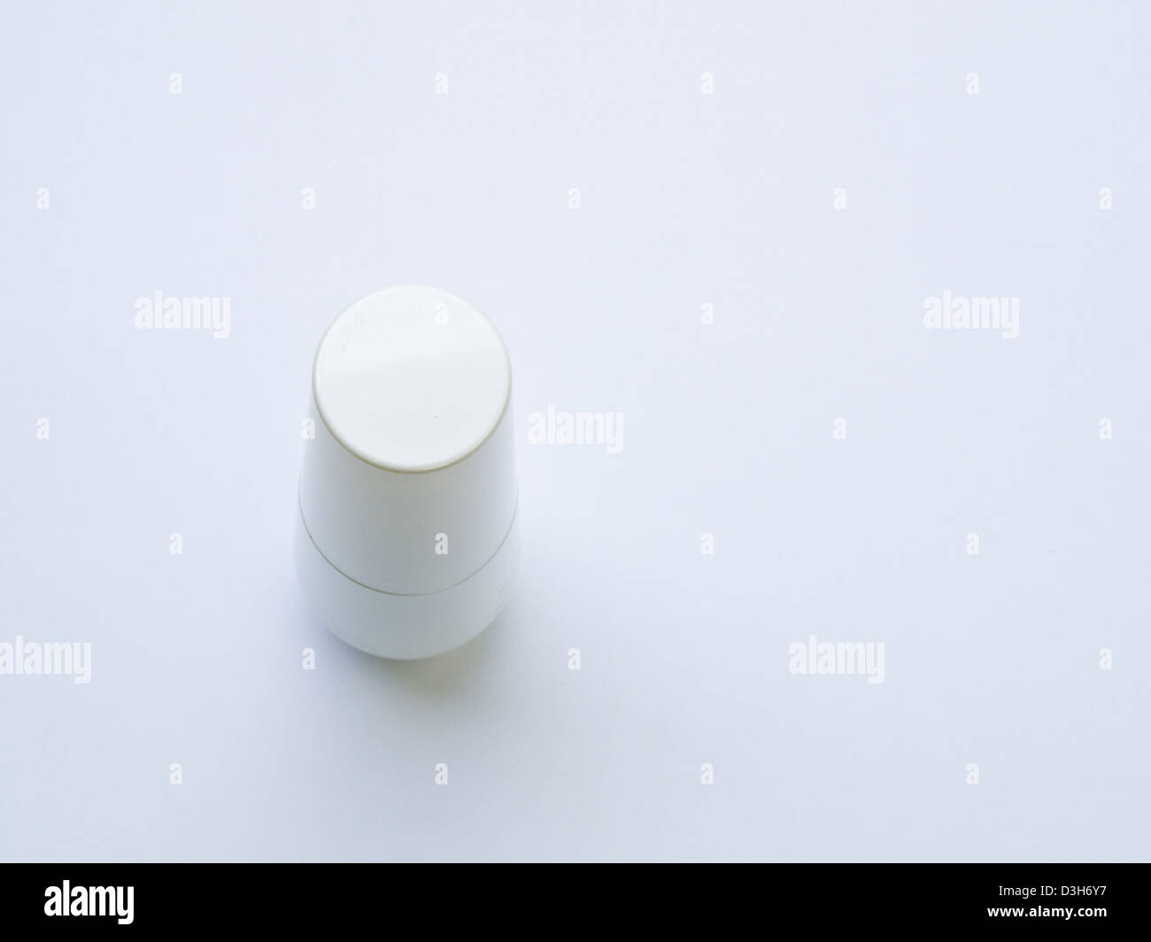 A white plastic bottle isolated on white background Stock Photo