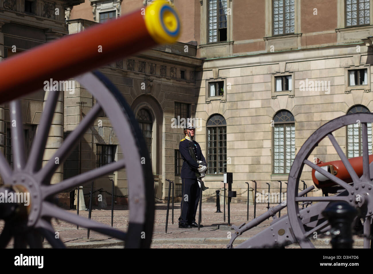 Stockholm, Sweden, the palace guard Koenig Lichen bodyguard at