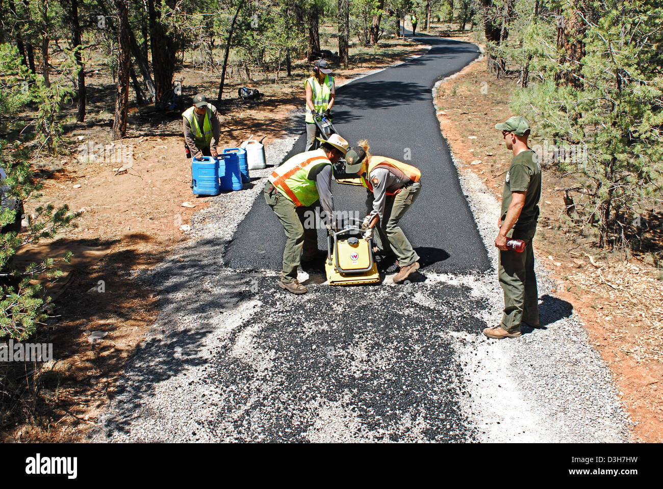 Greenway Trail construction in Grand Canyon National Park involves ...