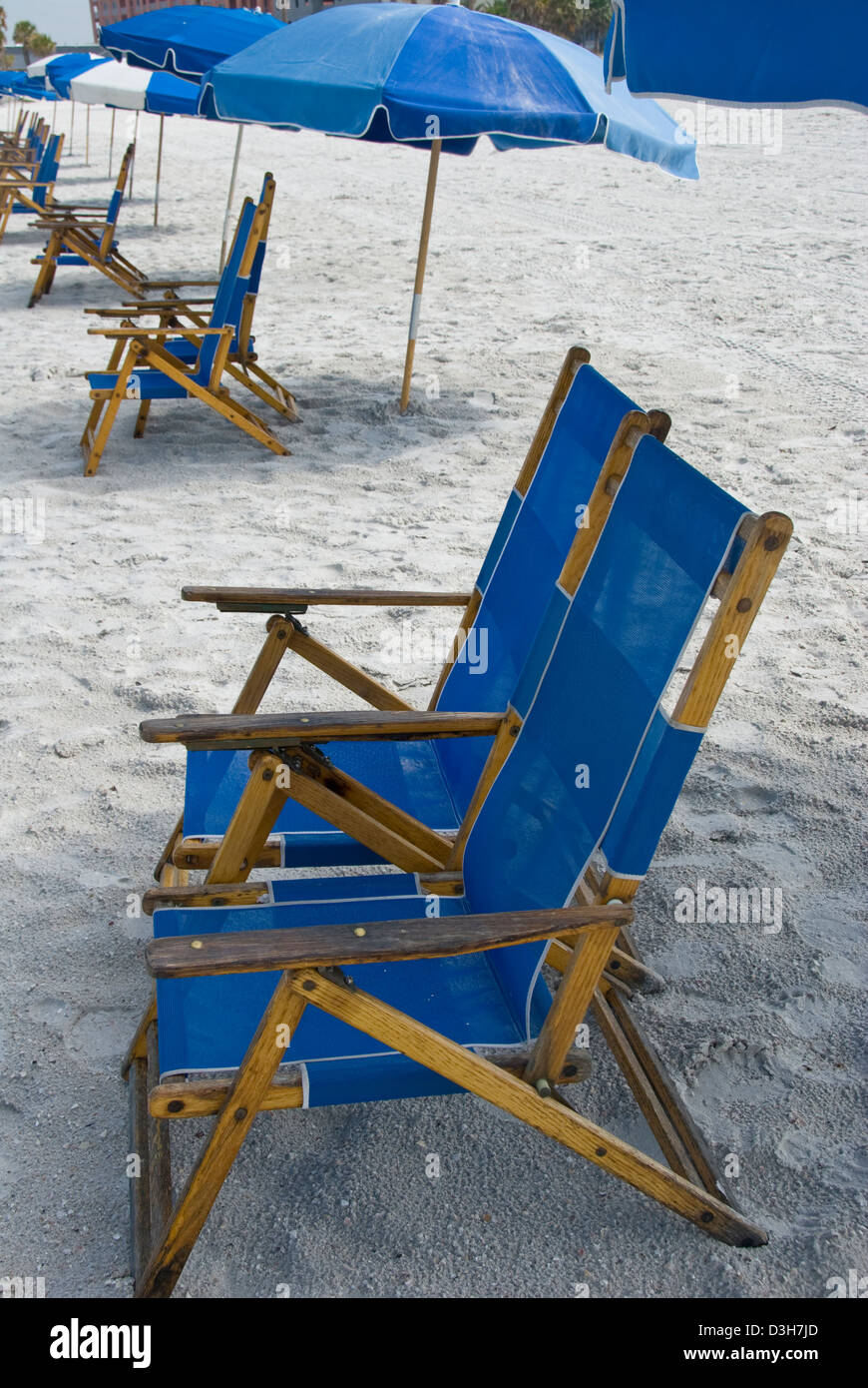 Empty beach chairs on Clearwater Beach, Clearwater Beach, Florida Stock Photo Alamy