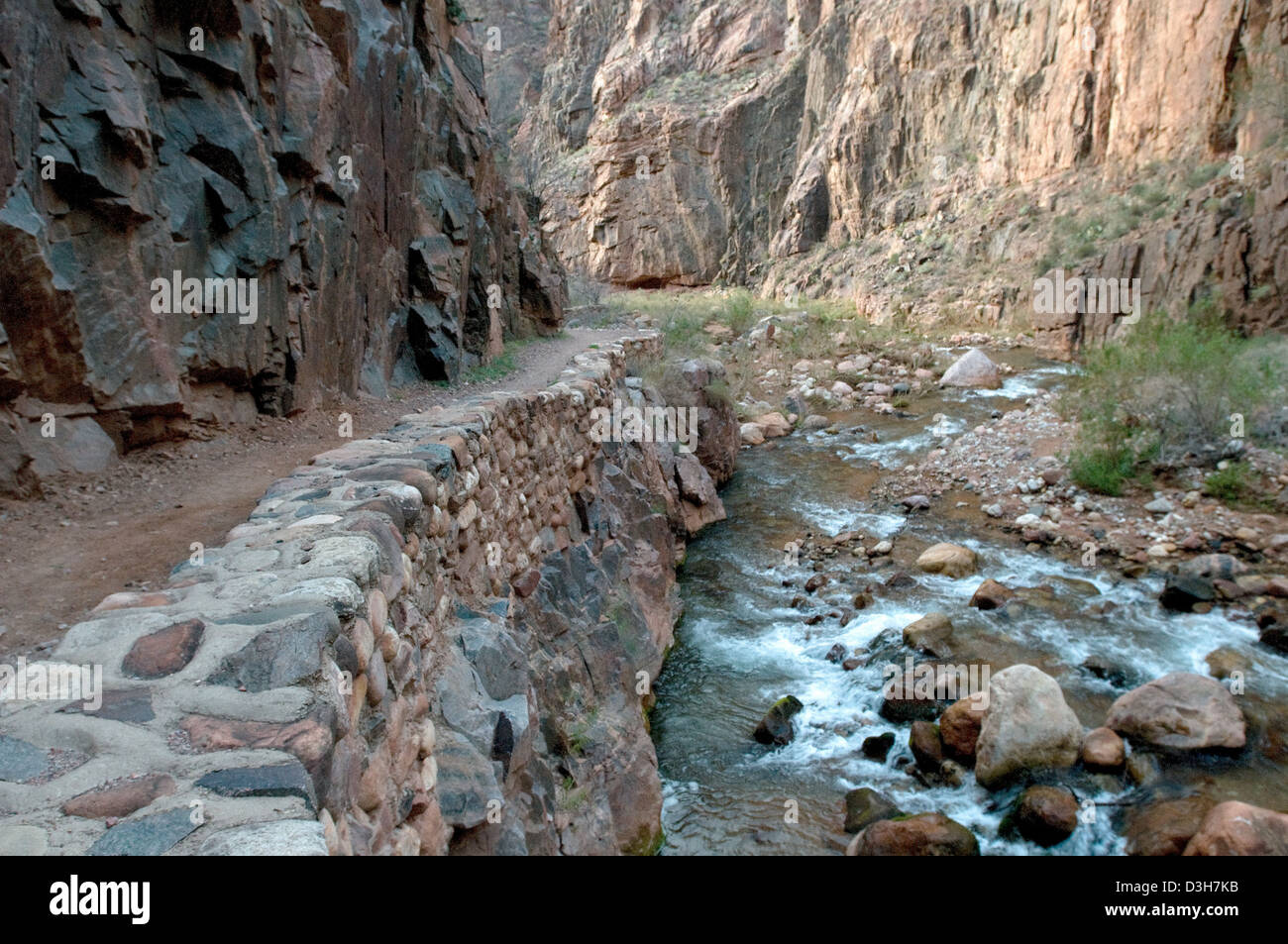 A trail crew is working on the North Kaibab Trail in the remote inner ...