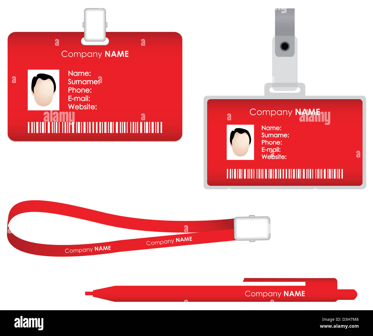 Name tag for id card Stock Photo