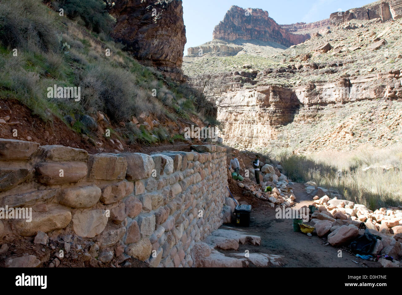 Trail crews at Grand Canyon National Park work on building and ...