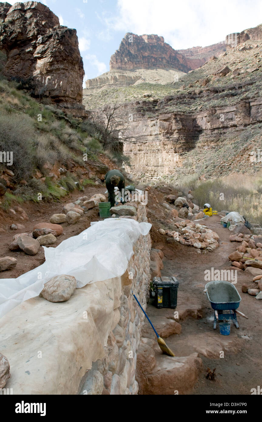 Trail crews at Grand Canyon National Park are working on the North ...