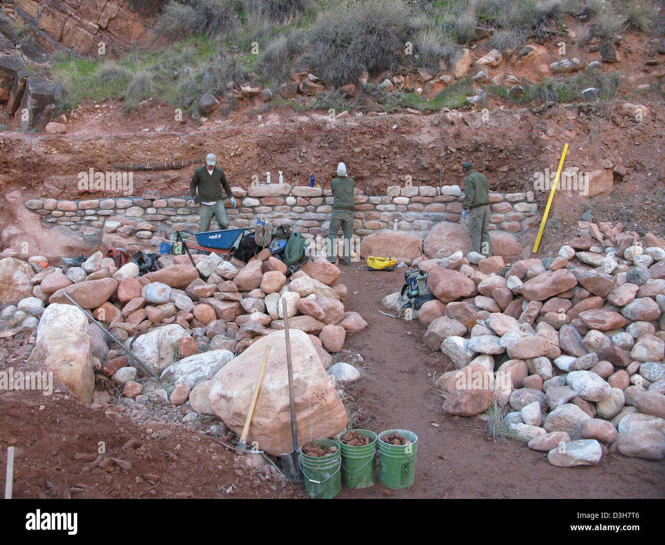 The Grand Canyon National Park Trail Crew works on maintaining trails ...
