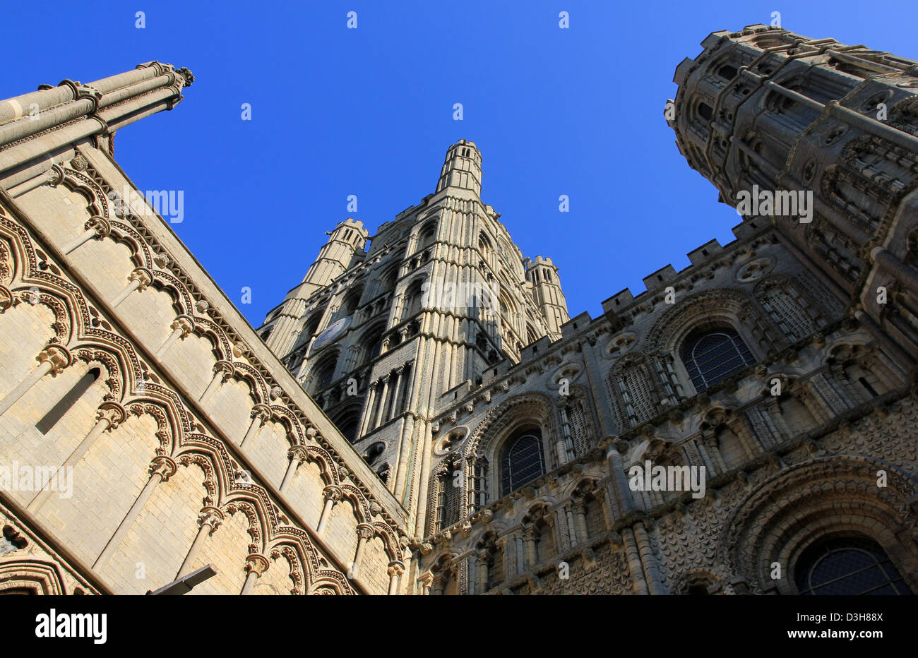 West Tower of Ely Cathedral Ely Cambridgeshire England UK Stock Photo ...