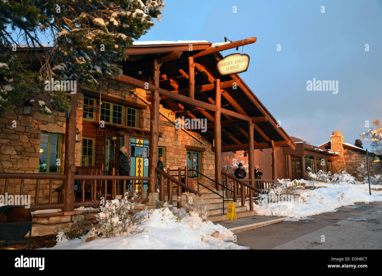 Grand Canyon National Park Bright Angel Lodge In Winter 2853