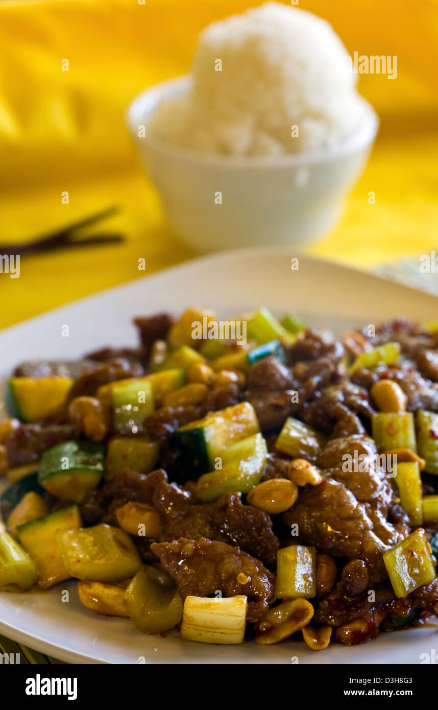 Kung Pao Beef Chinese food Stock Photo Alamy