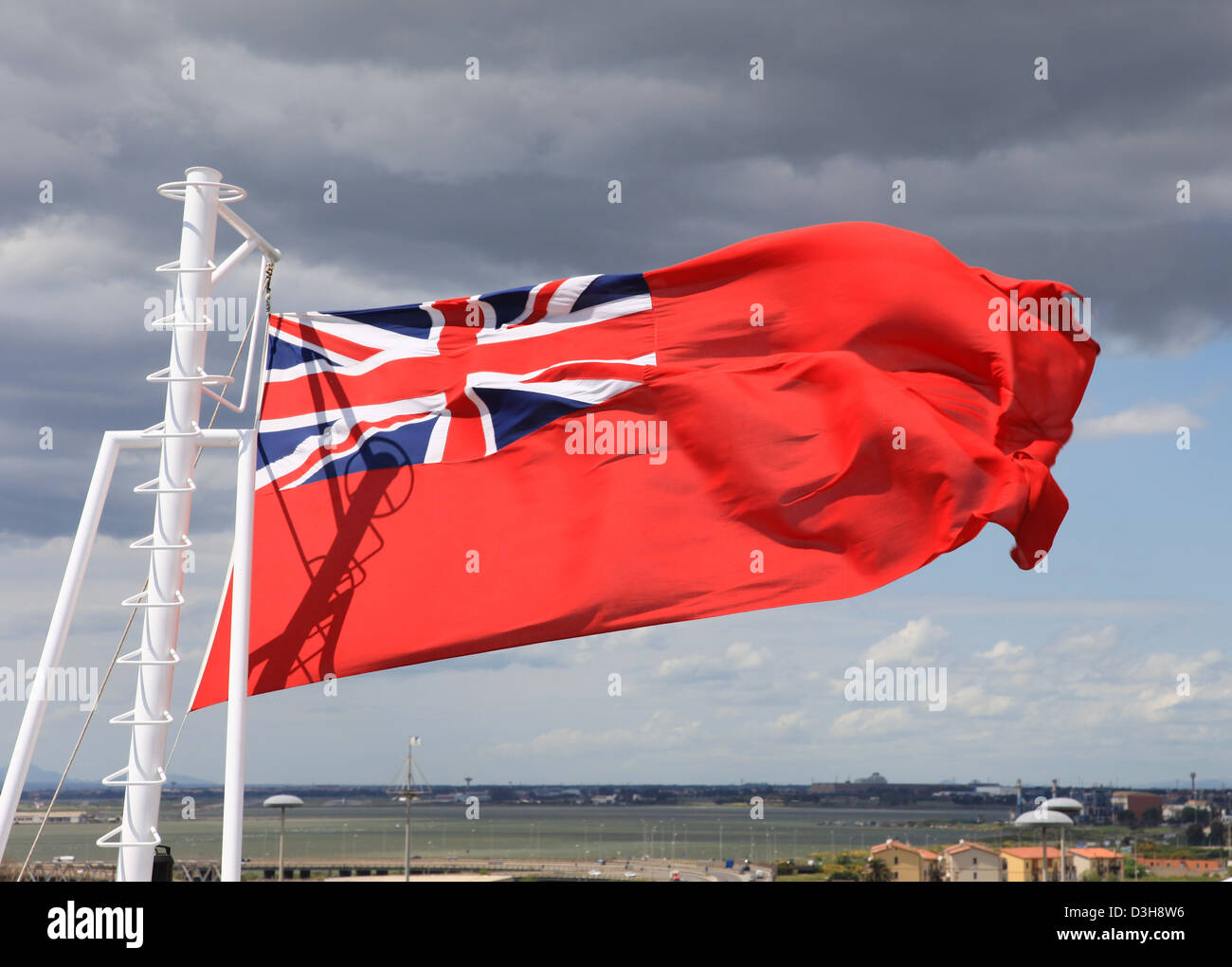 British Maritime Flag called the Red Duster Stock Photo